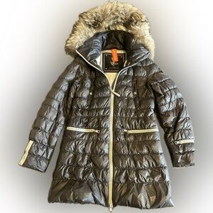 Eleven Elfs Real Fur Trim Long Puffer Jacket Goose Down Coat Canada Winter Parka